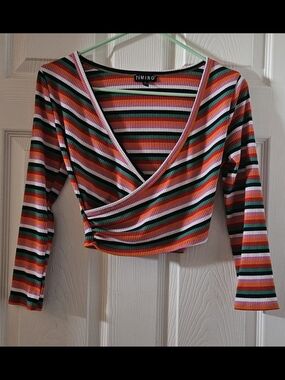 Timing Striped Crop Top
